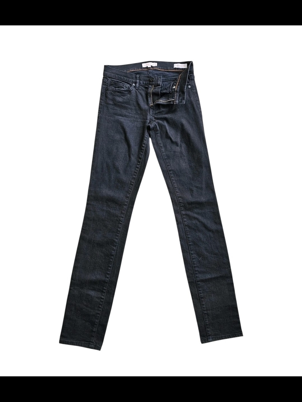 Tory Burch Super Skinny Jeans Womens 26 Black Stretch Designer Denim